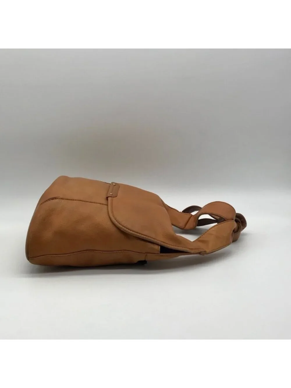 Hobo Vintage-Style Tan Pebbled Leather Convertible Hobo Bag